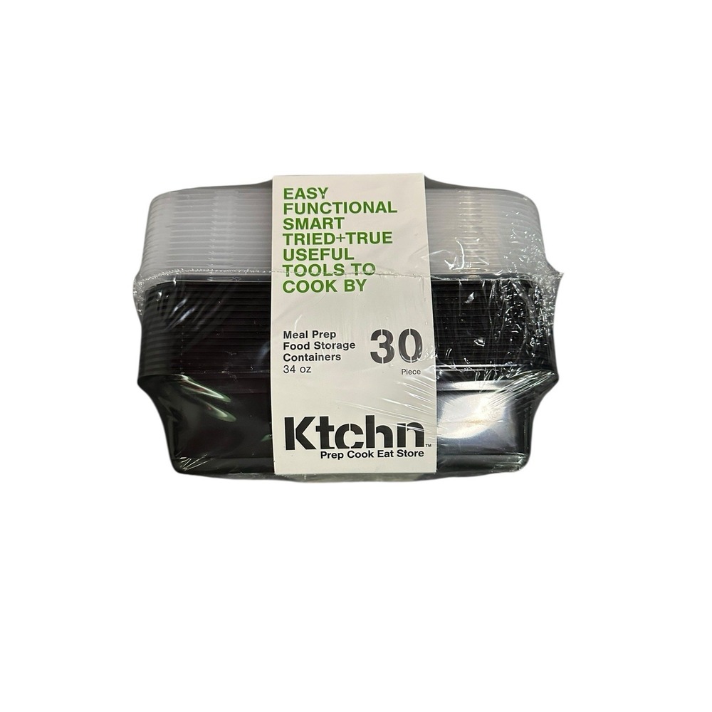 ktchn 30 piece meal prep food storage containers‎ 34 oz 15 containers 15 lids - Picture 4 of 5
